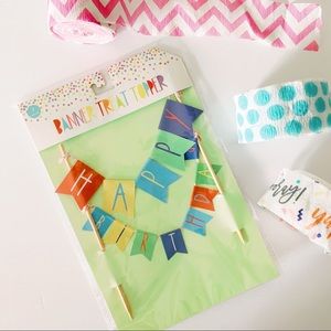 Birthday Banner Cake Topper